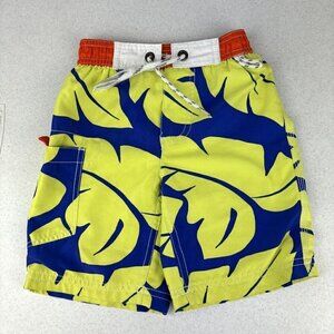 Mini Boden Tropical Swim Trunks 2-3